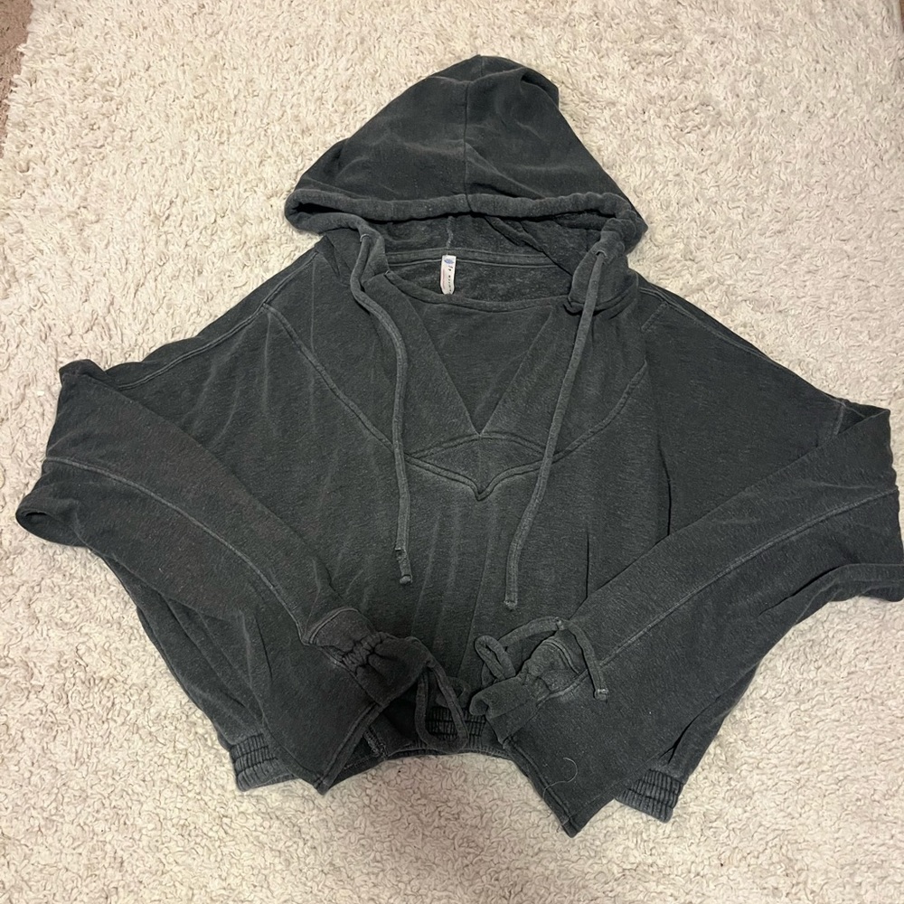 Super cute free people grey hoodie!